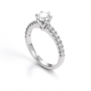 Elegantni verenički prsten sa dijamantima